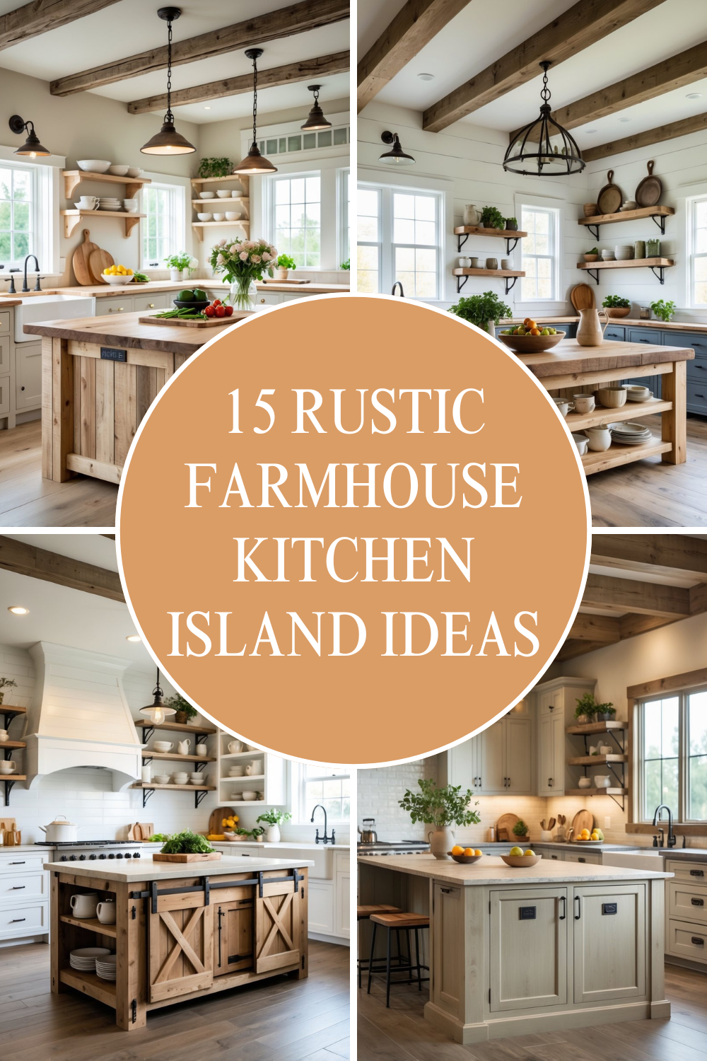 15 Rustic Farmhouse Kitchen Island Ideas for Timeless and Functional Designs