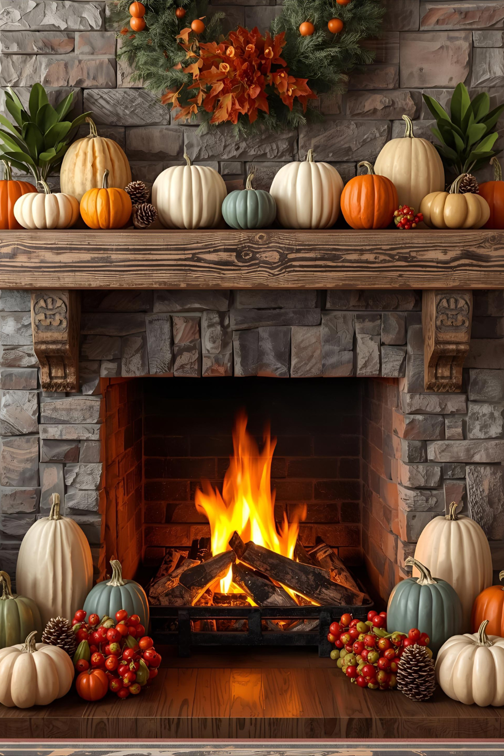 21 Creative Farmhouse Fall Mantle Decor Ideas That Save Money
