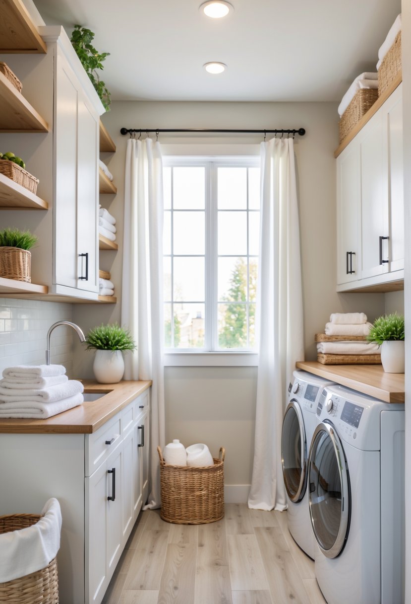 15 Modern Farmhouse Laundry Room Ideas To Make Small Spaces Work
