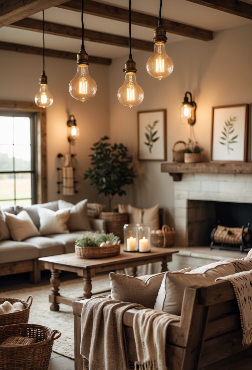 13 Warm Farmhouse Living Room Ideas to Enhance Cozy Comfort