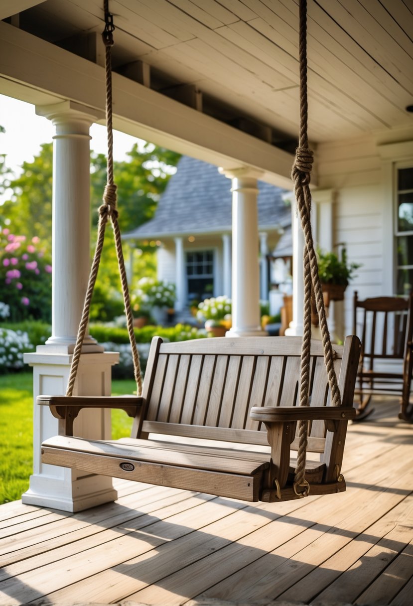 17 Farmhouse Porch Swings Ideas Perfect for Relaxing Outside