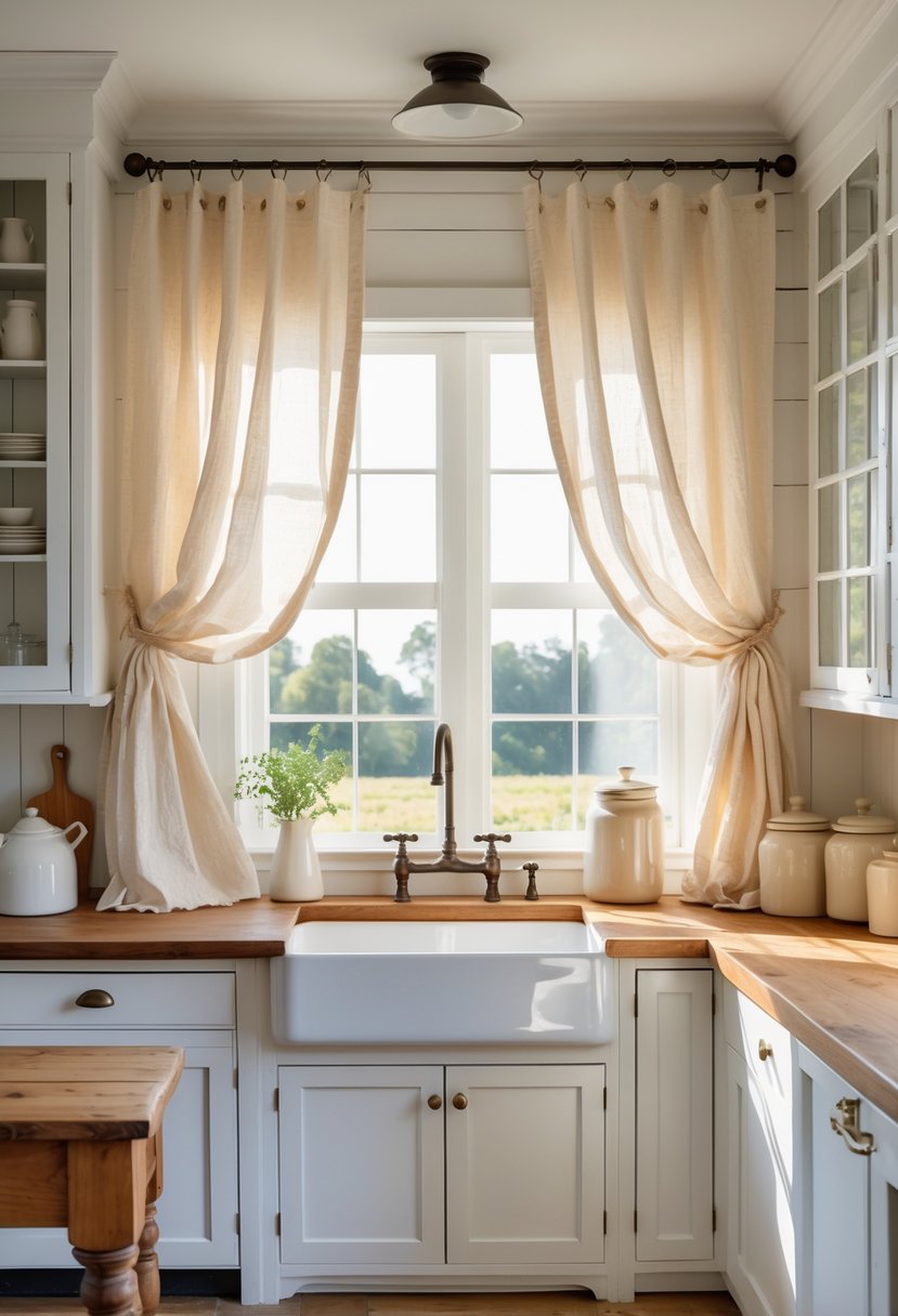 14 Farmhouse Kitchen Curtains Ideas