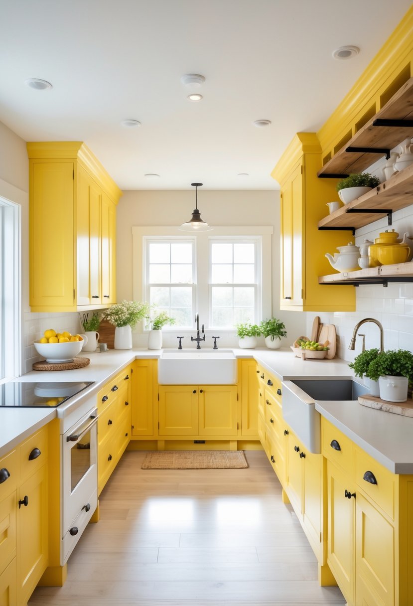 13 Yellow Farmhouse Kitchen Ideas That Make Cooking Fun