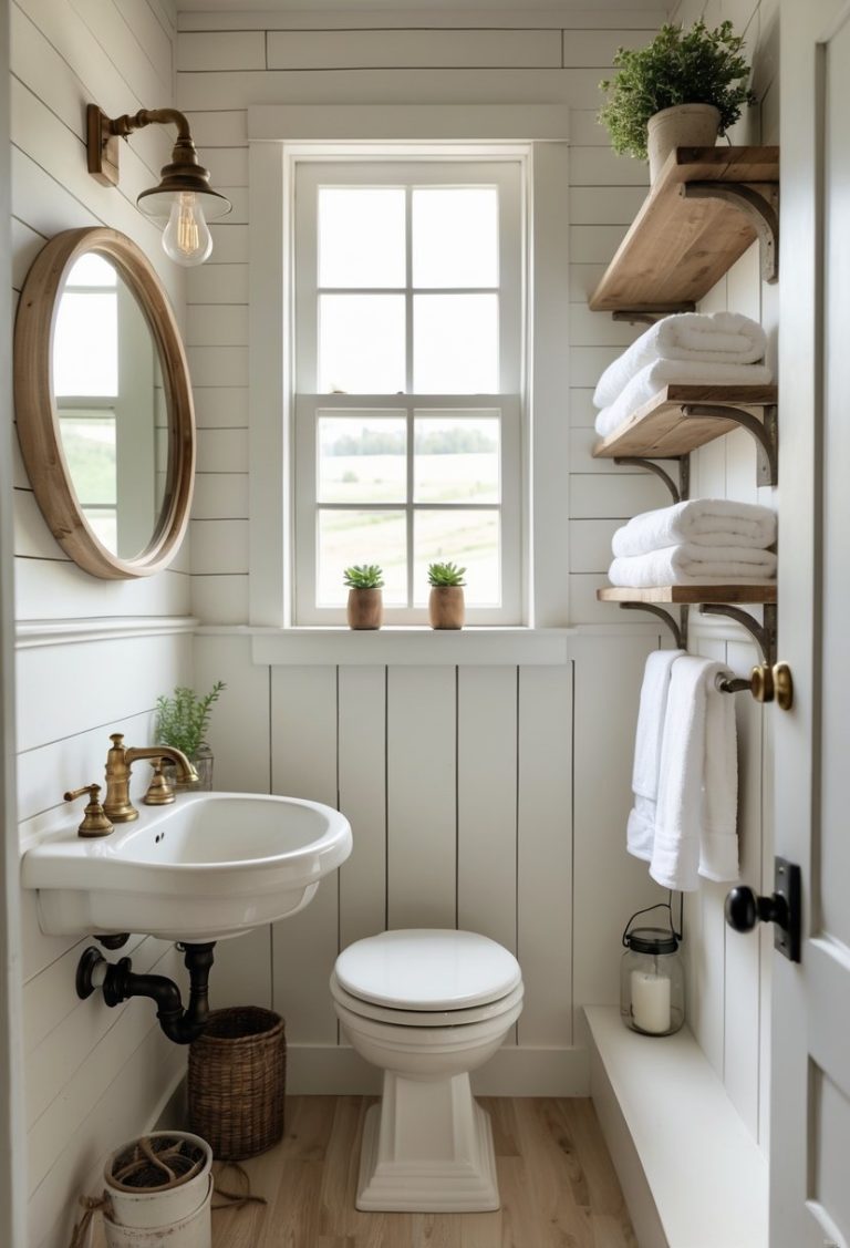 15 Small Farmhouse Bathroom Ideas to Maximize Style and Function - Homiloft