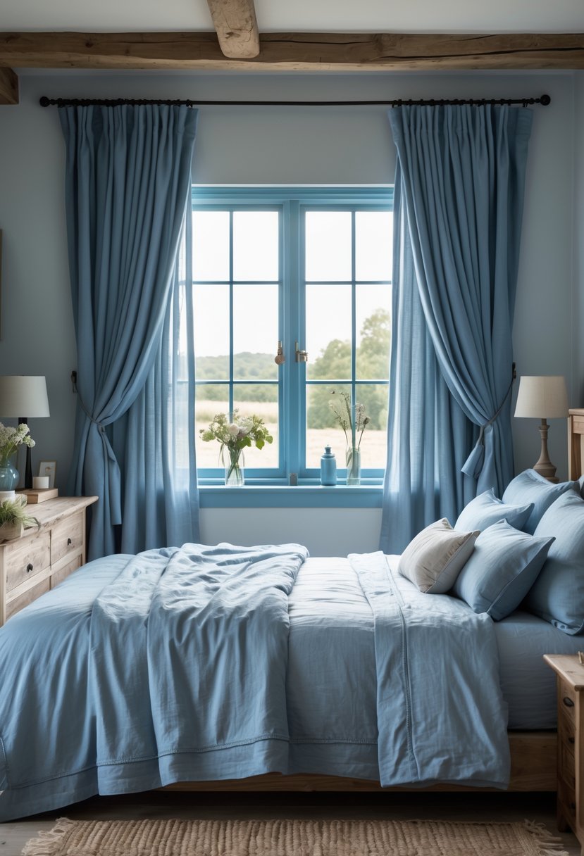 15 Blue Farmhouse Bedroom Ideas for Timeless Rustic Elegance