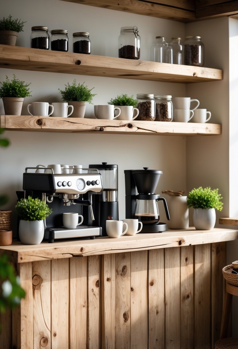 13 Farmhouse Coffee Bar Ideas to Make Mornings Cozy