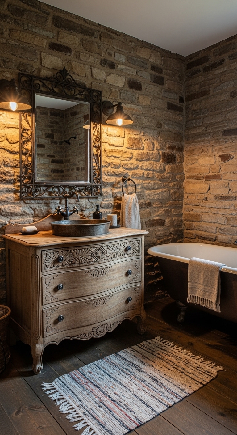 15 Rustic Farmhouse Bathroom Ideas for a Cozy, Charming Makeover