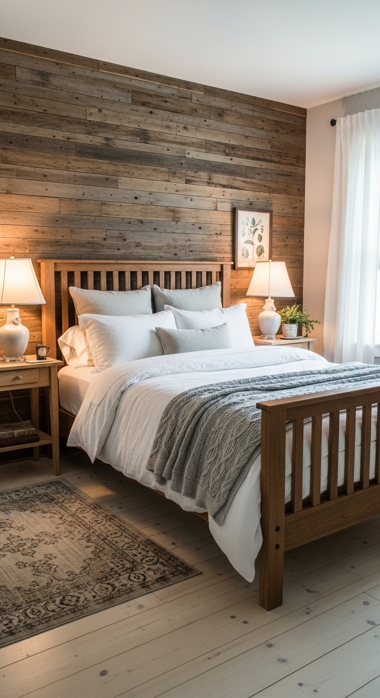 Image showcasing Country farmhouse bedroom ideas