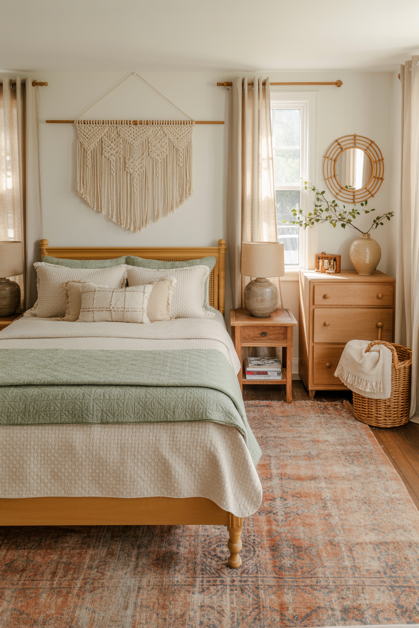 15 Boho Farmhouse Bedroom Wall Decor Ideas for a Warm, Personal Space