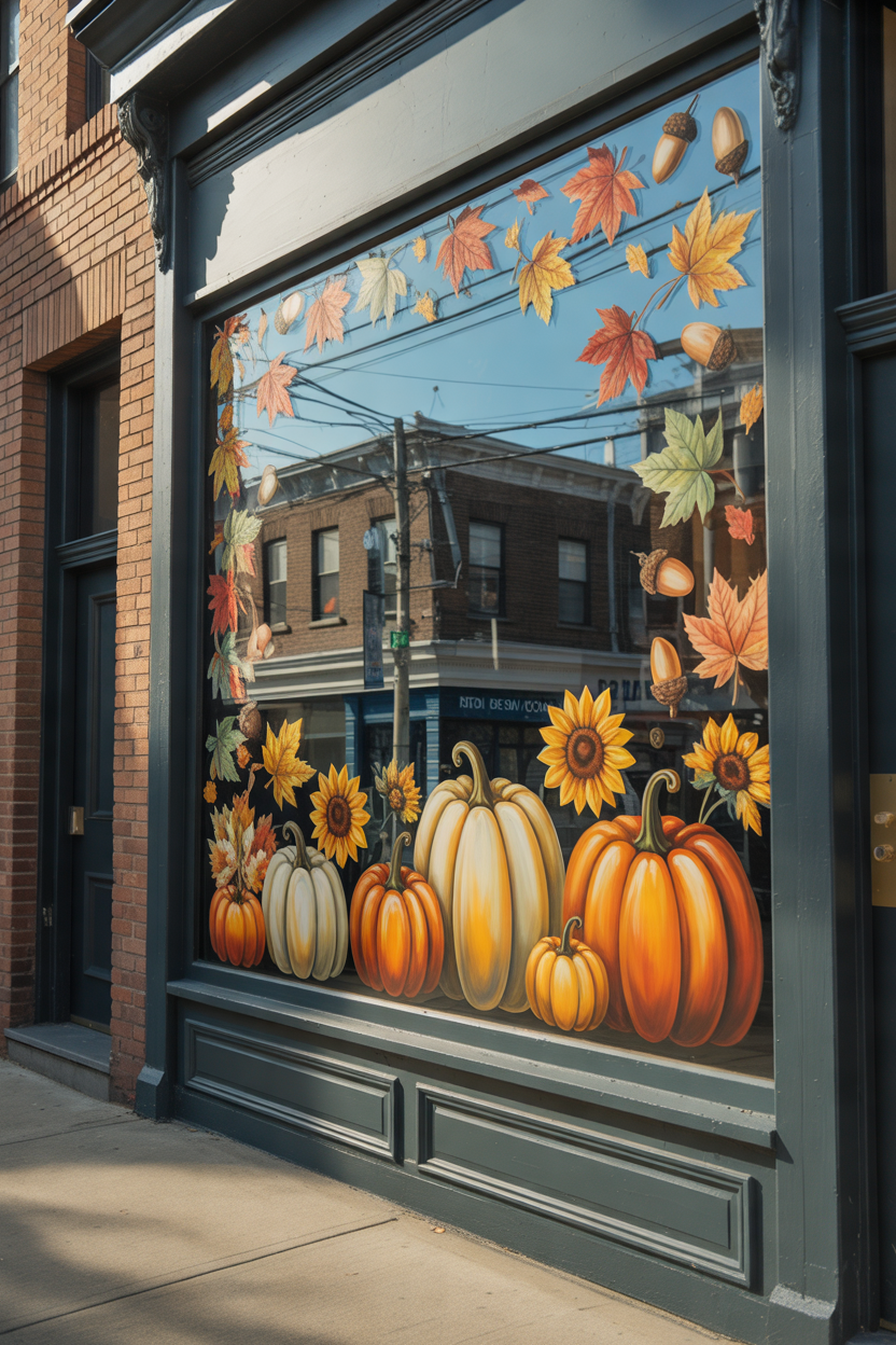 20 Fall Window Painting Ideas to Try This Autumn