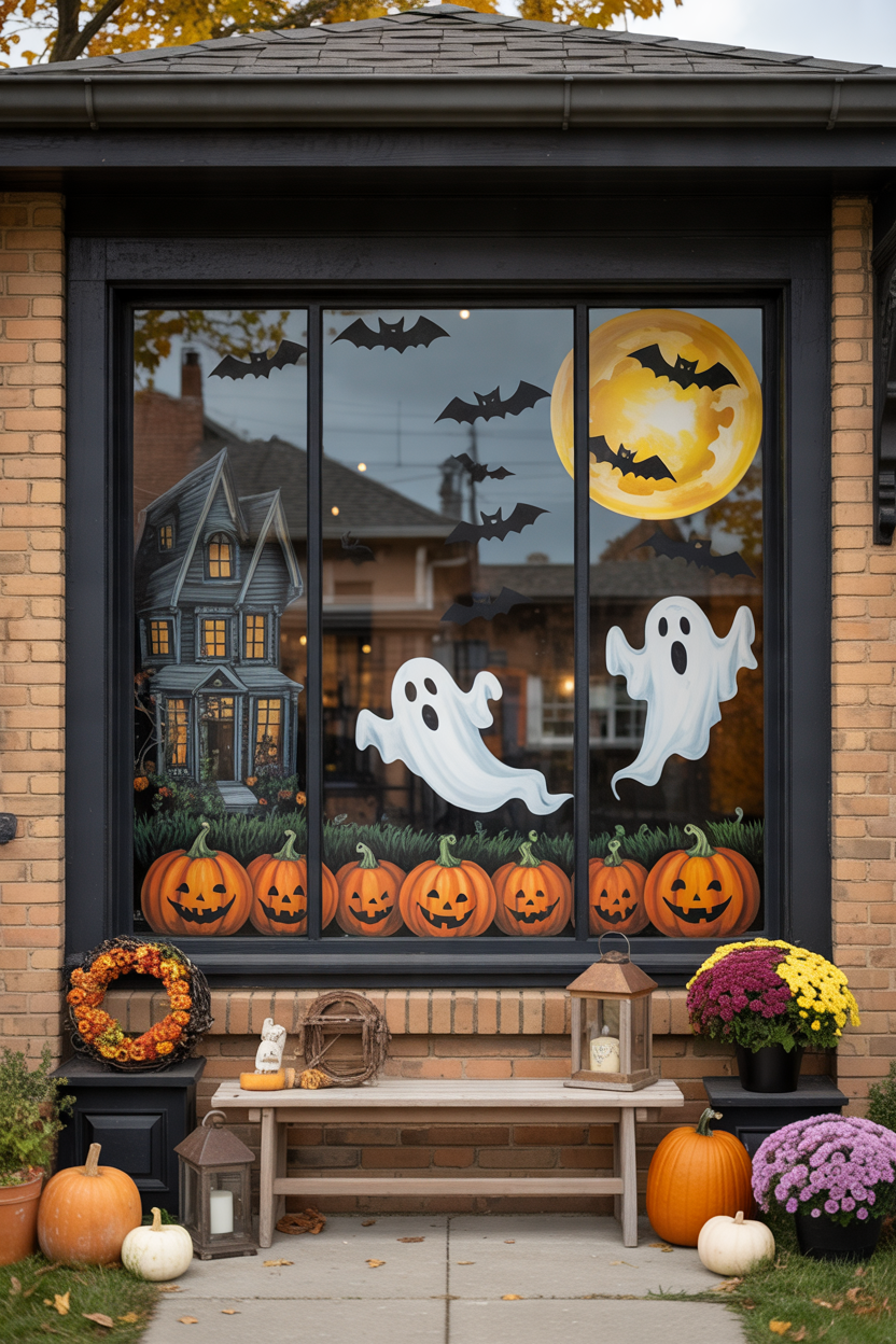 20 Halloween Window Painting Ideas for a Spooky and Fun Display